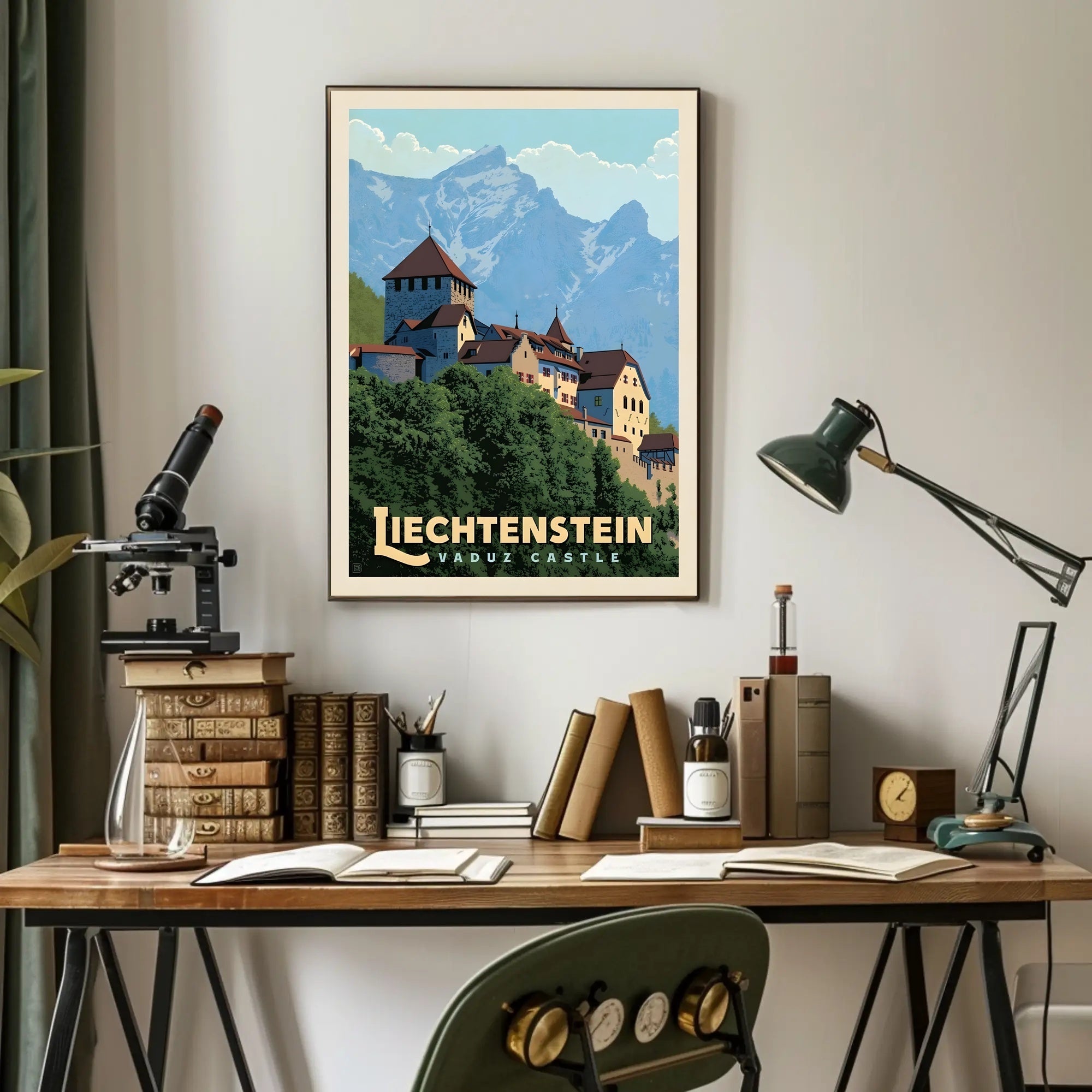 Vaduz Castle Travel Poster PosterGoat