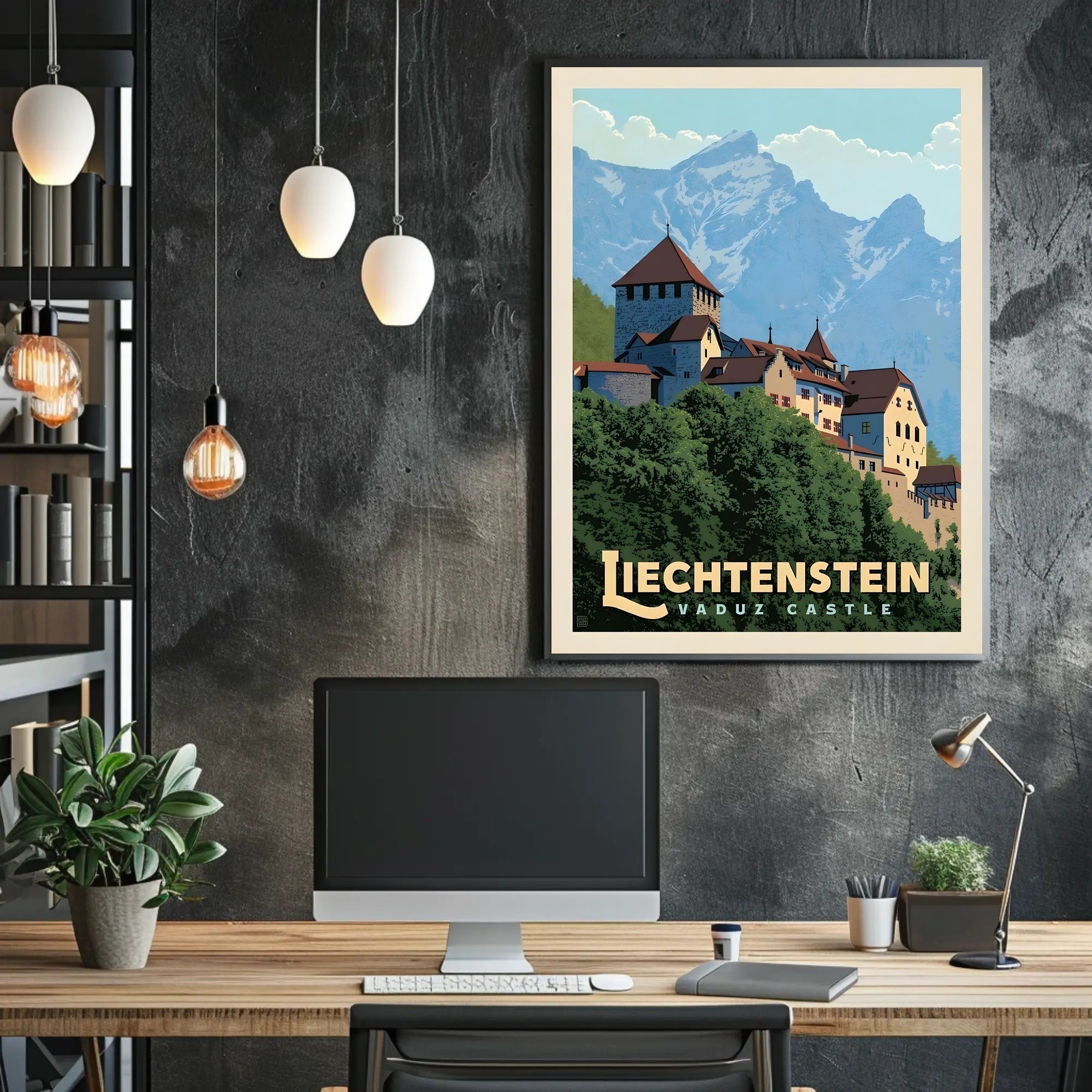 Vaduz Castle Travel Poster PosterGoat