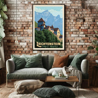 Vaduz Castle Travel Poster PosterGoat