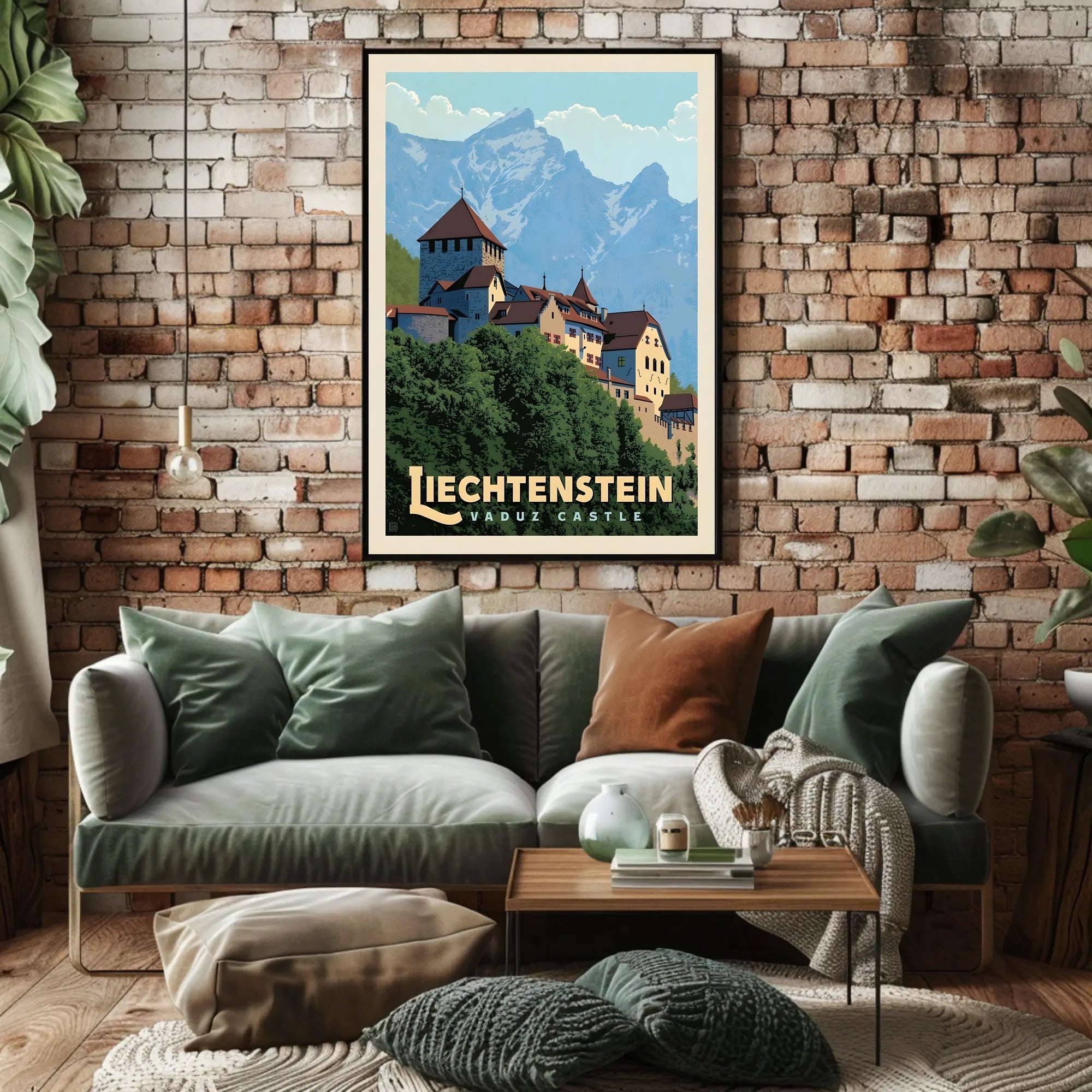 Vaduz Castle Travel Poster PosterGoat