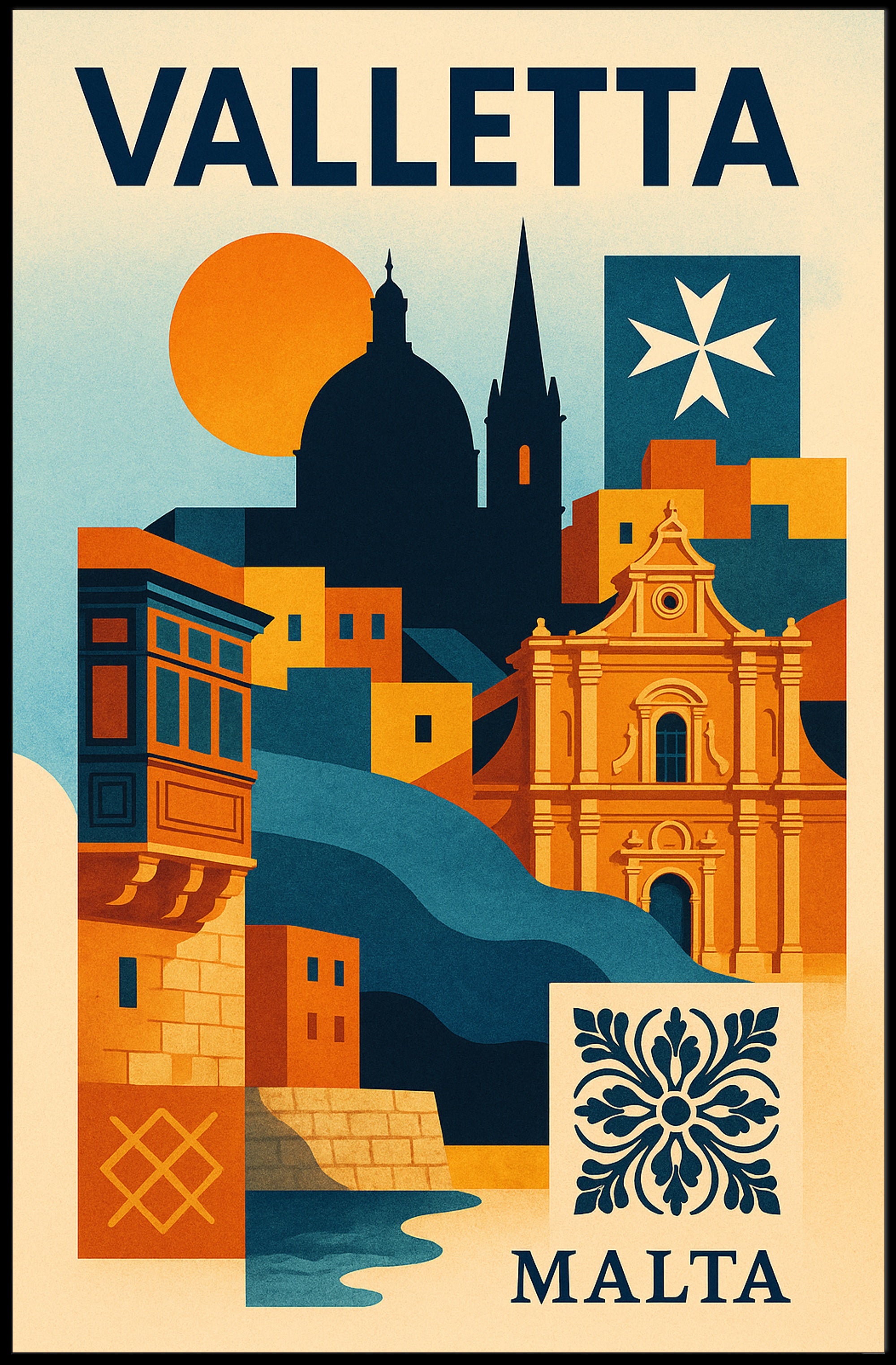 Valletta A Mediterranean Gem Poster PosterGoat