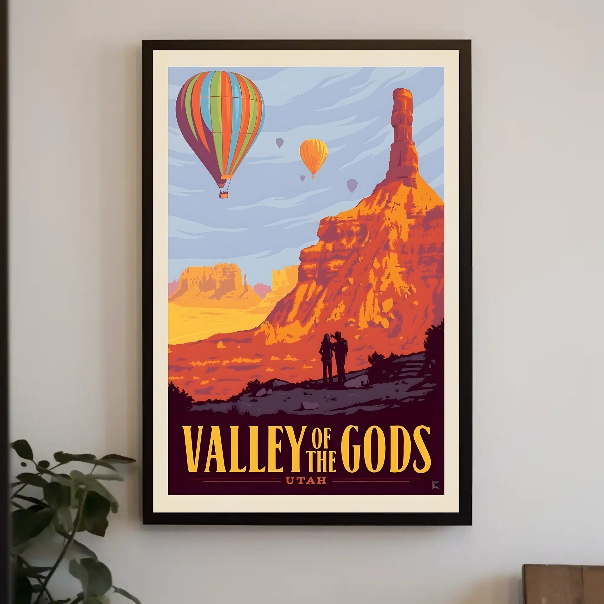 Valley of the Gods Scenic Vintage Travel Poster PosterGoat