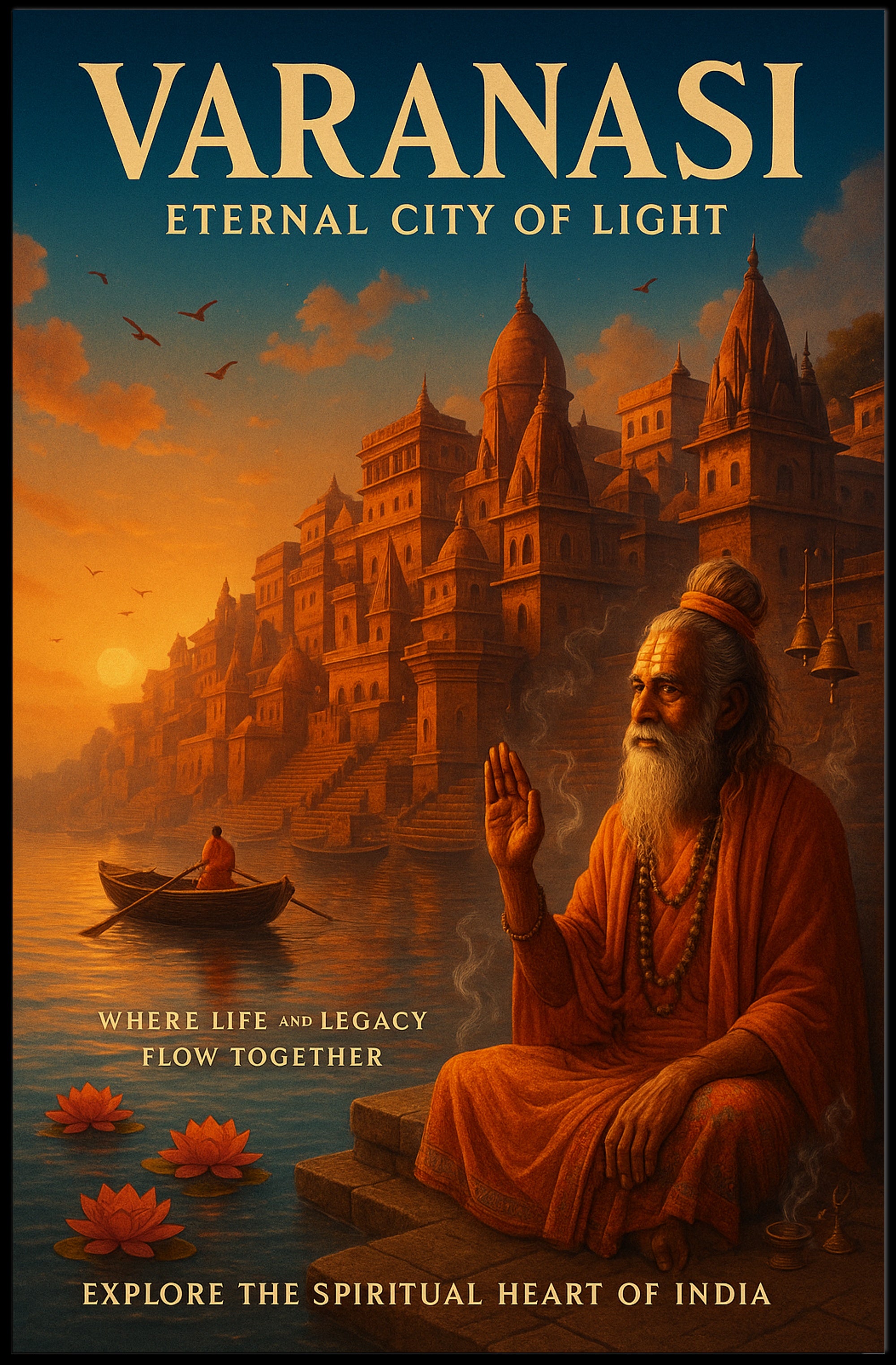 Varanasi Eternal City of Light Poster PosterGoat