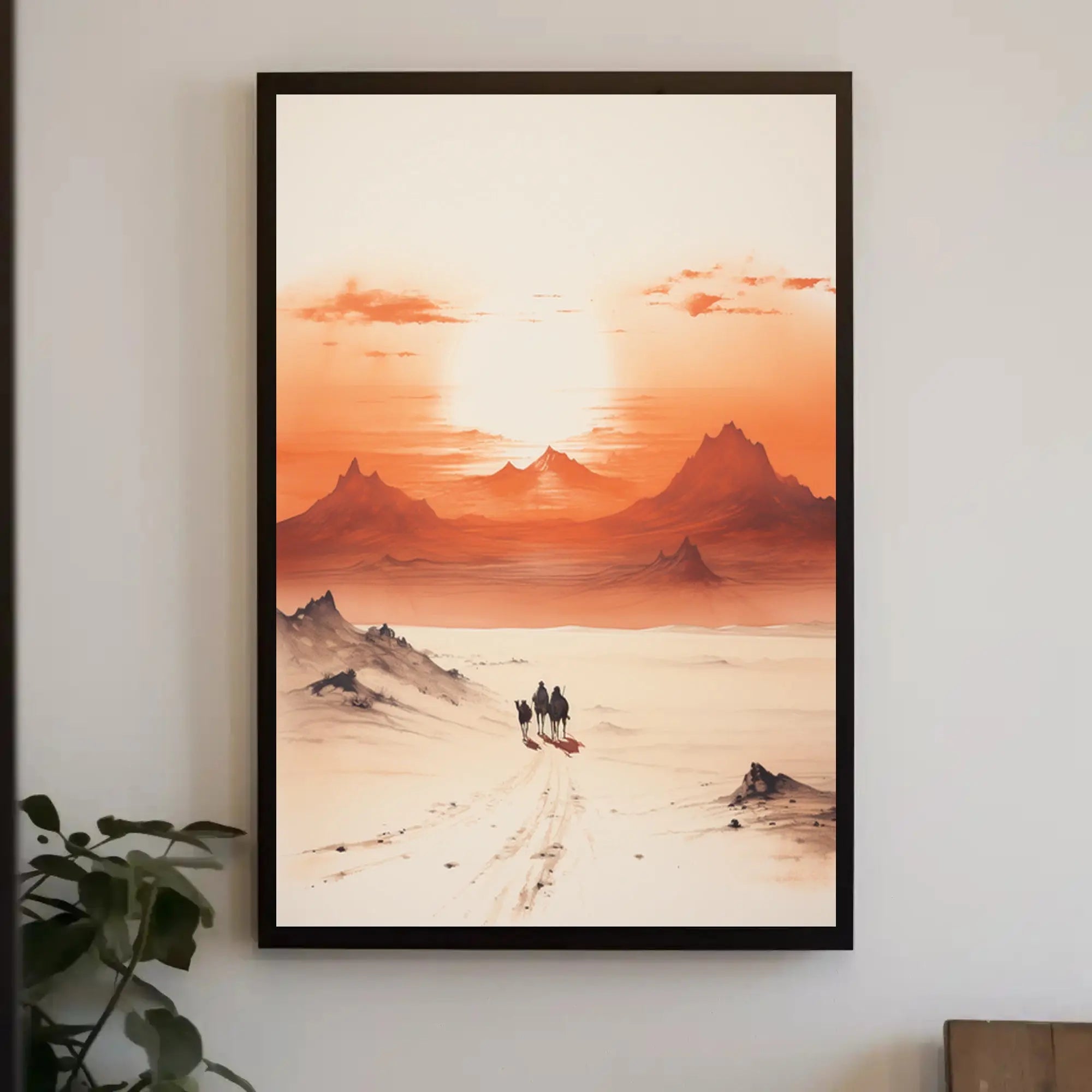 Vast Desert Landscape Journey Artistic Exploration Poster PosterGoat