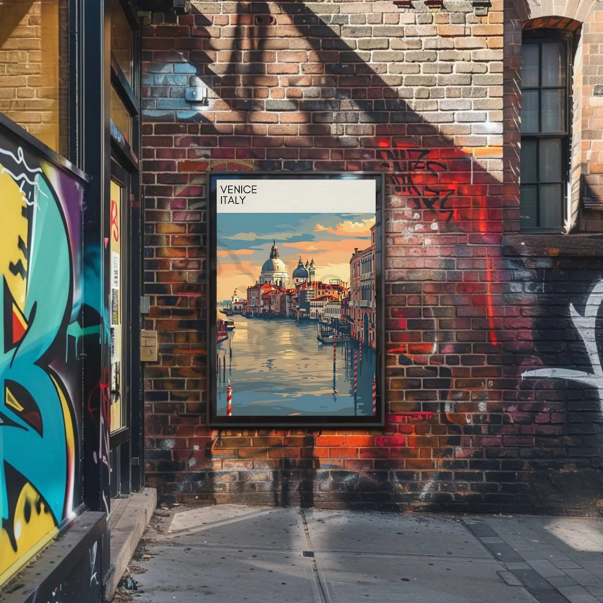 Venice Canals Romantic Sunset Travel Poster PosterGoat