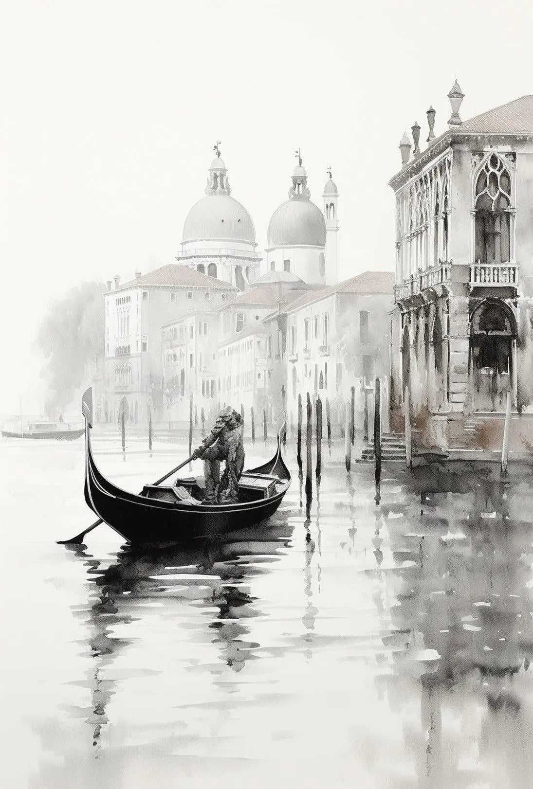 Venice Gondola, Renaissance Reflection Cultural Heritage Poster PosterGoat