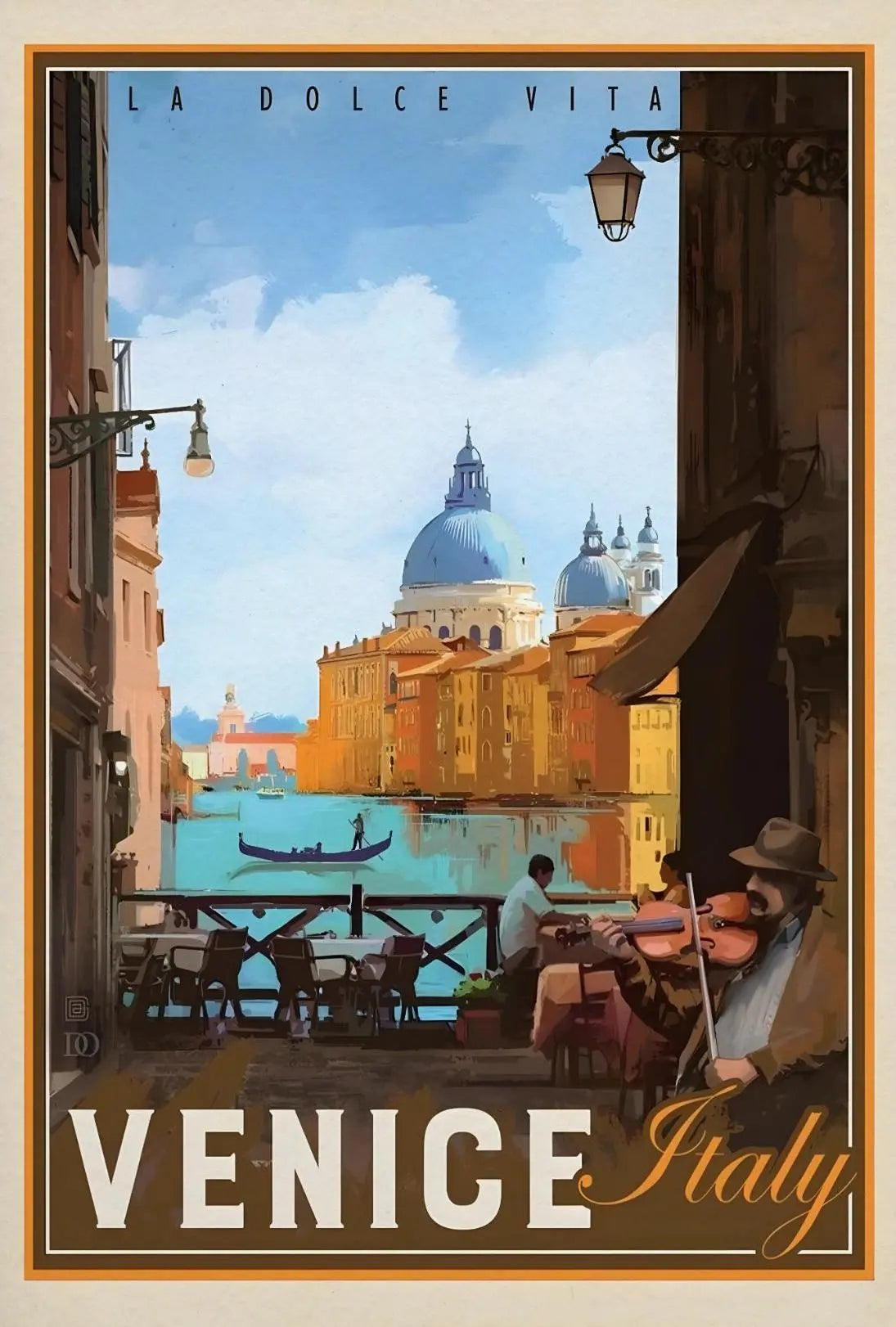 Venice Romantic Nostalgia Vintage Travel Art Poster PosterGoat