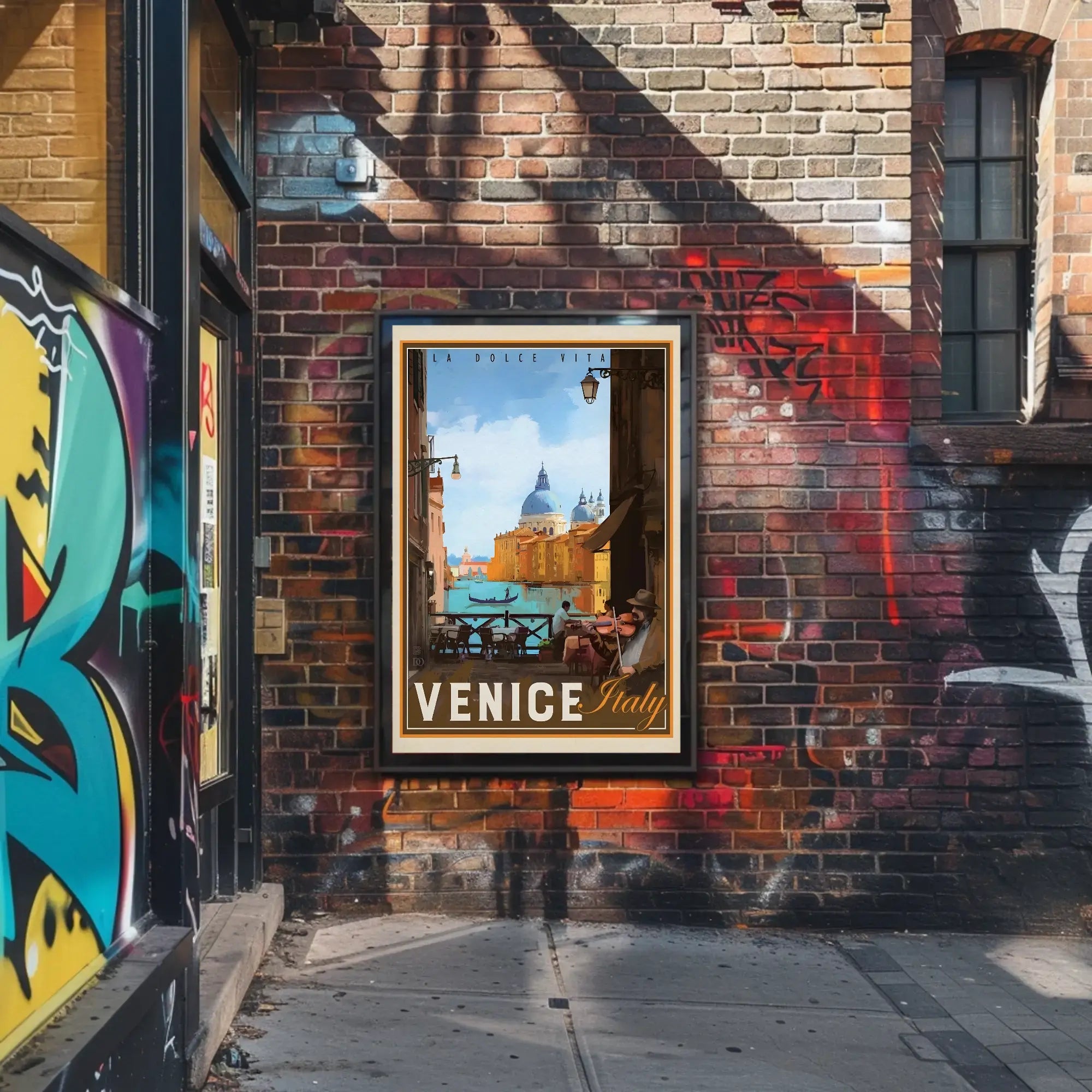 Venice Romantic Nostalgia Vintage Travel Art Poster PosterGoat