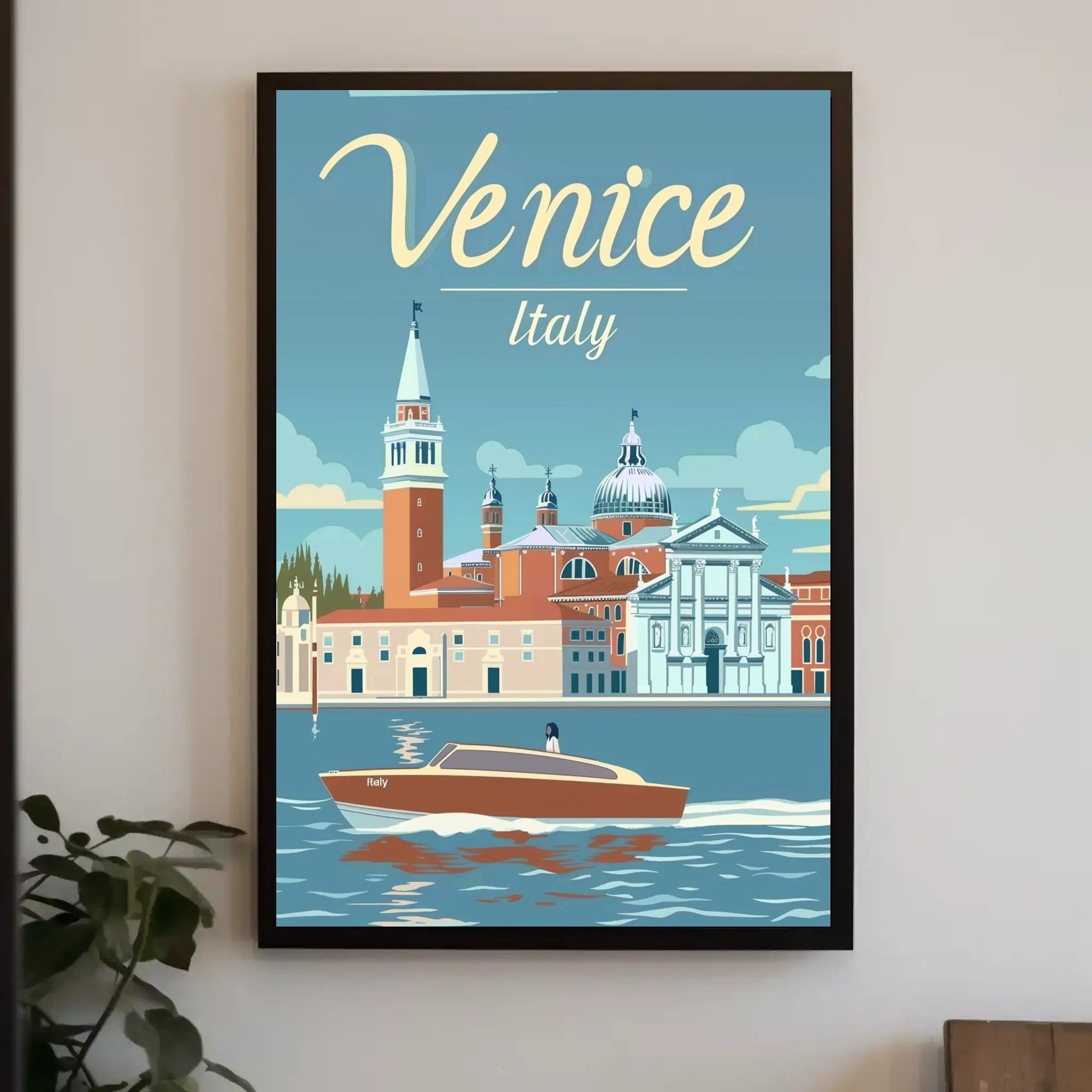 Venice Vintage Travel Poster: Nostalgic Italian Cityscape PosterGoat