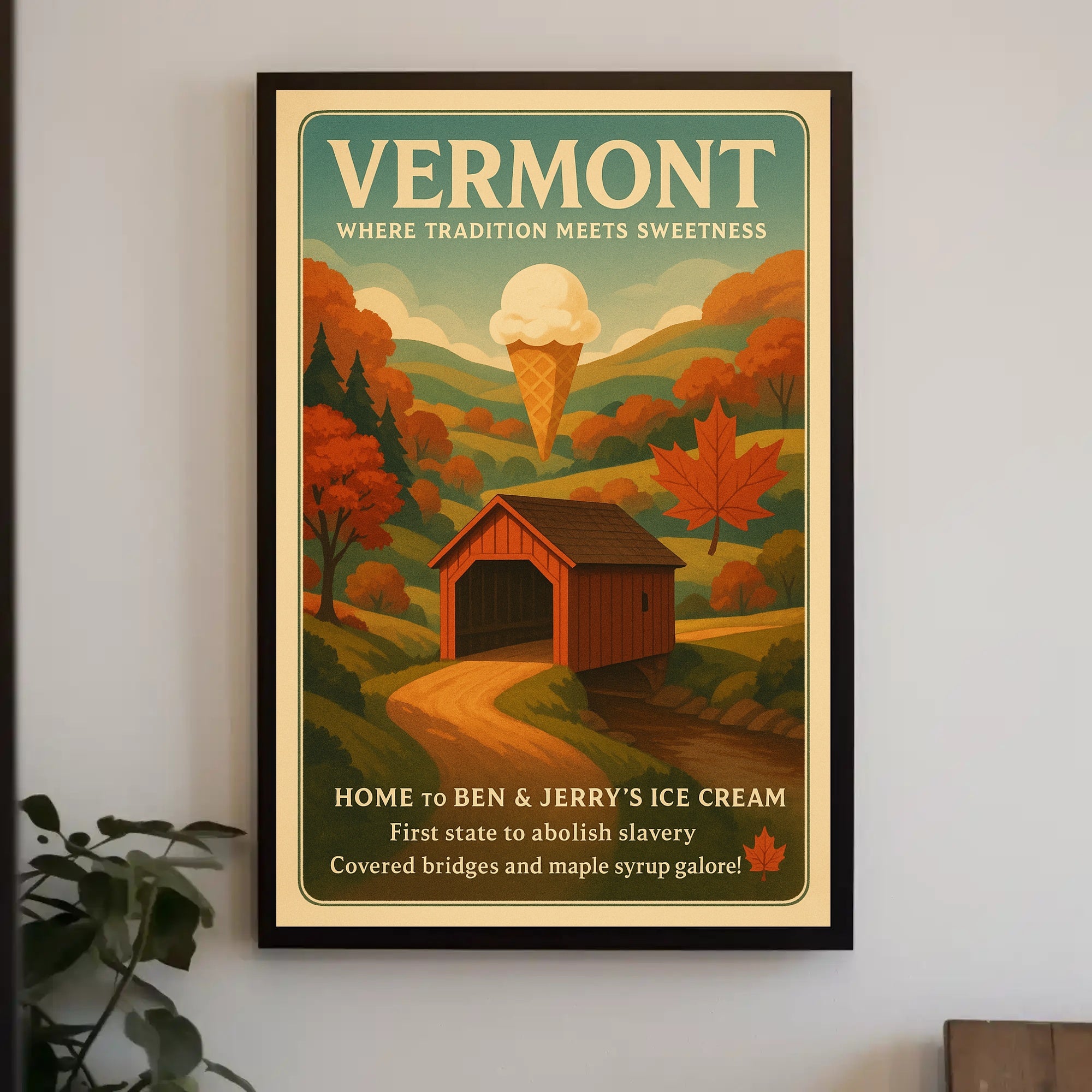 Vermont Where Tradition Meets Sweetness Poster PosterGoat