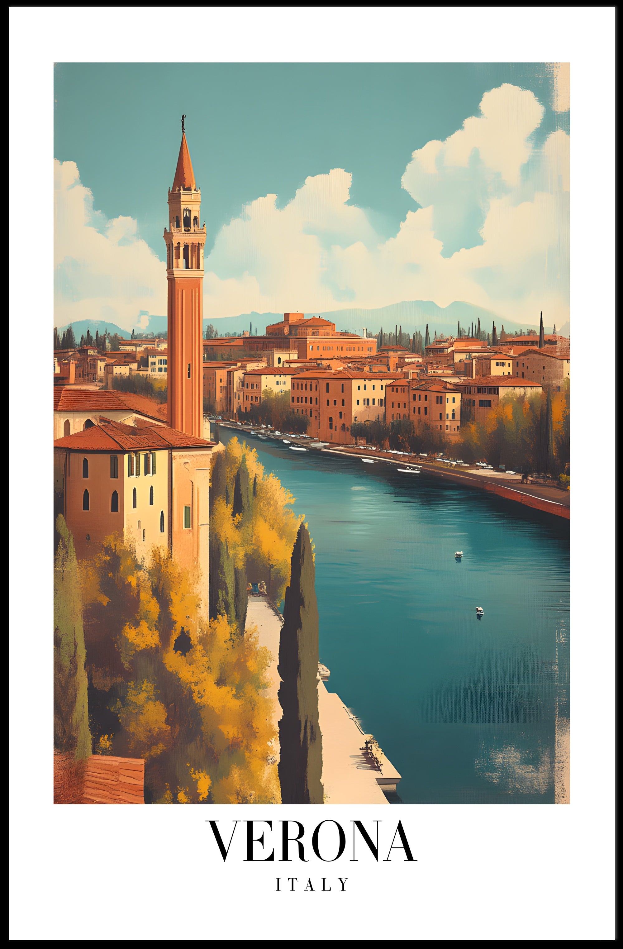 Verona Vintage Travel Poster PosterGoat