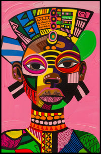 Vibrant Abstract Art Celebrating Cultural Diversity Poster PosterGoat