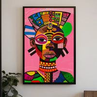 Vibrant Abstract Art Celebrating Cultural Diversity Poster PosterGoat