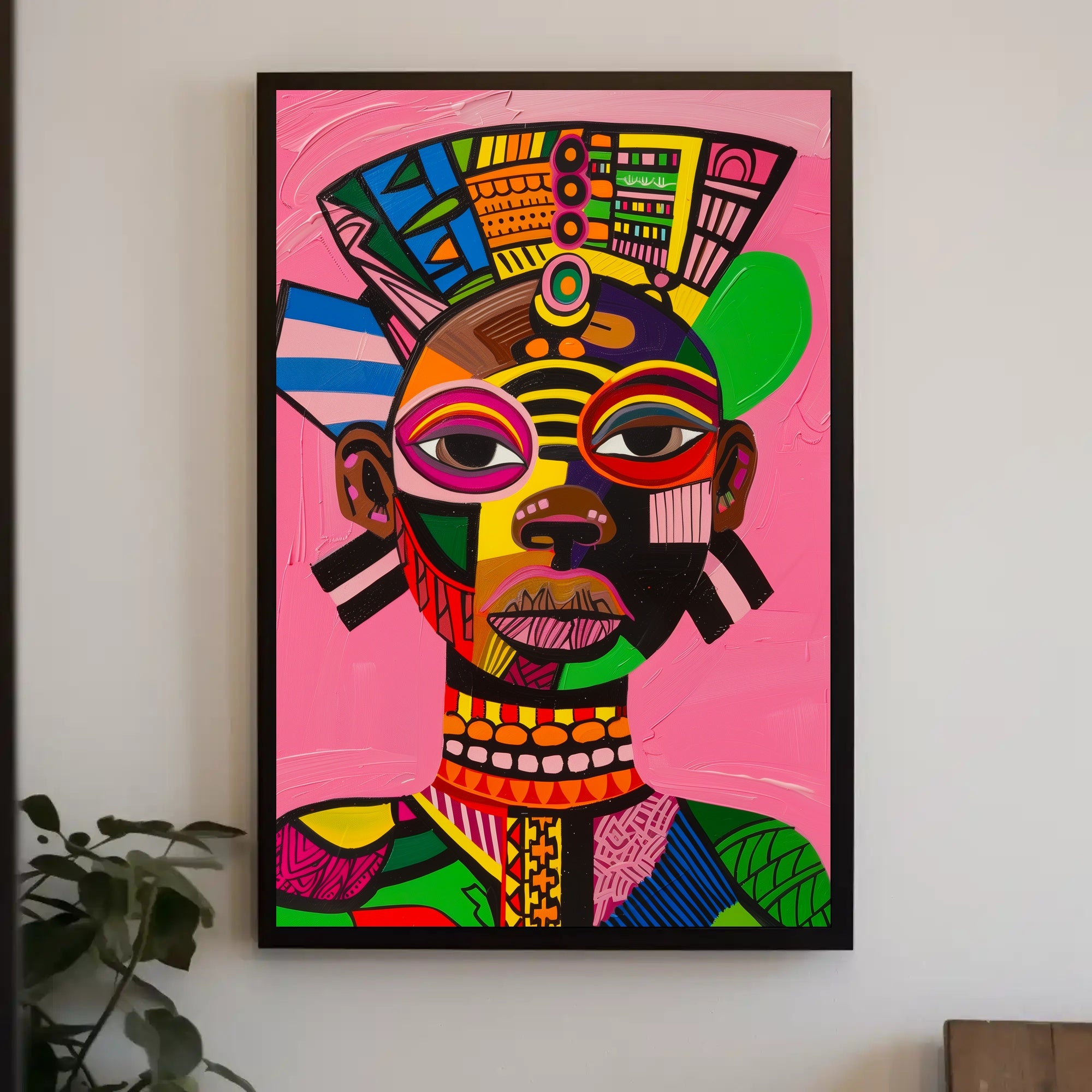 Vibrant Abstract Art Celebrating Cultural Diversity Poster PosterGoat