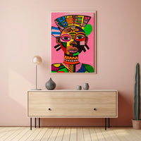 Vibrant Abstract Art Celebrating Cultural Diversity Poster PosterGoat