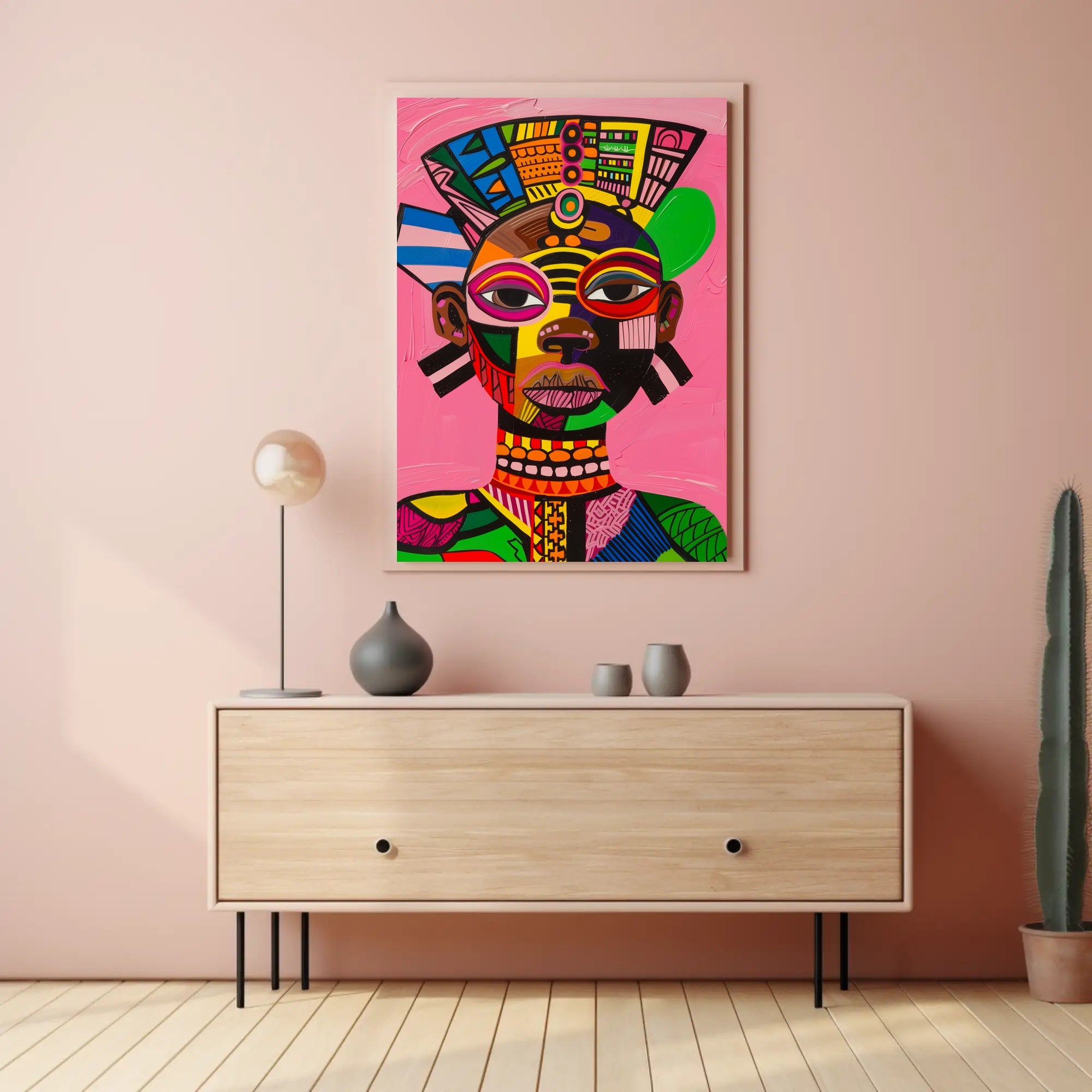 Vibrant Abstract Art Celebrating Cultural Diversity Poster PosterGoat