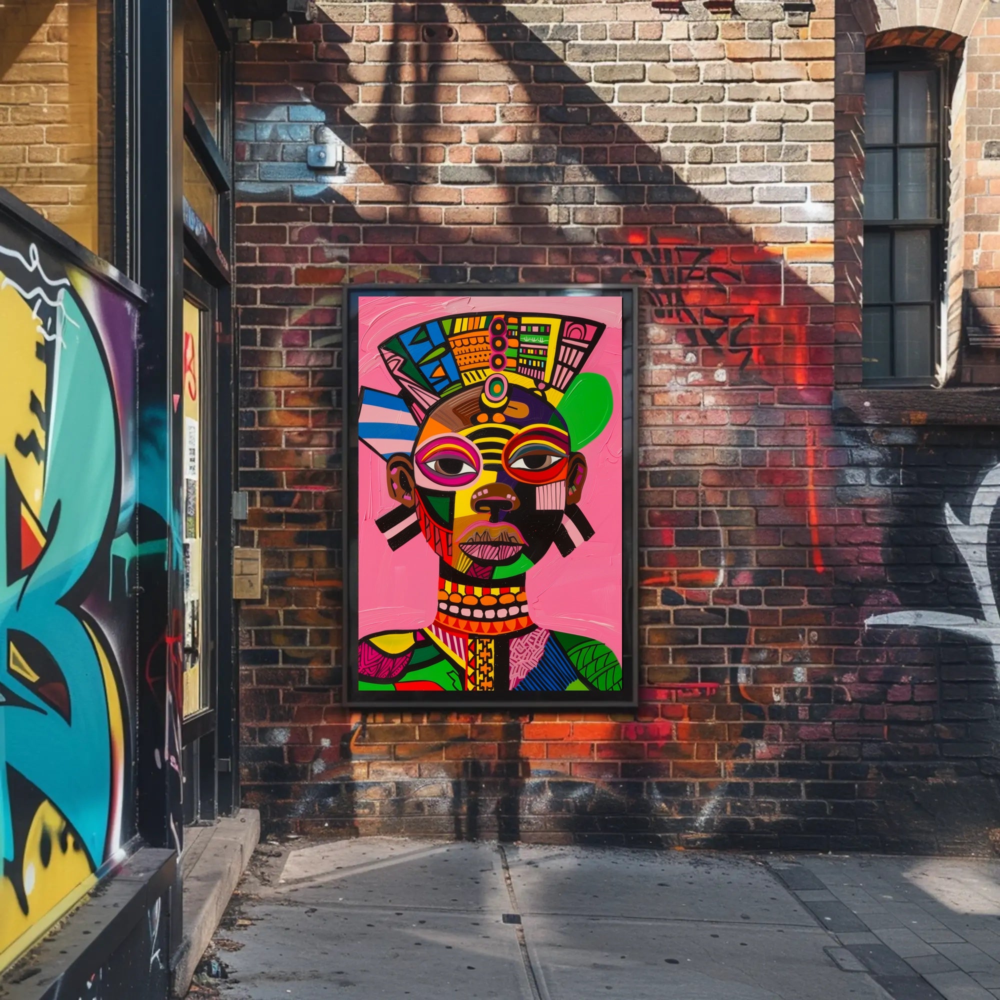 Vibrant Abstract Art Celebrating Cultural Diversity Poster PosterGoat