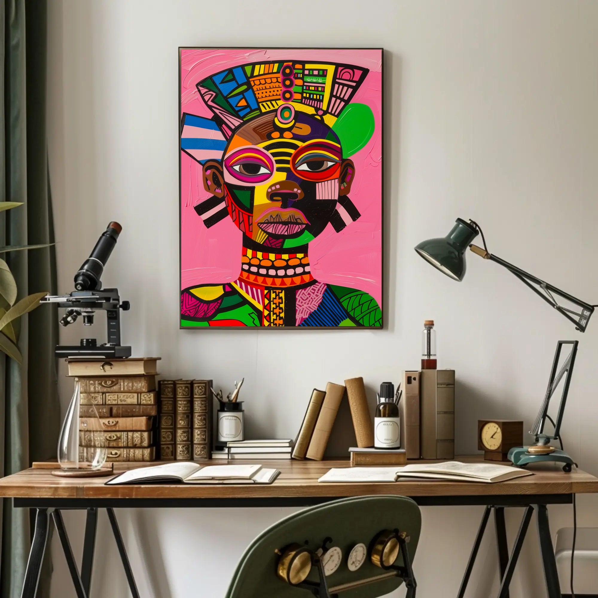 Vibrant Abstract Art Celebrating Cultural Diversity Poster PosterGoat