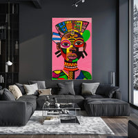 Vibrant Abstract Art Celebrating Cultural Diversity Poster PosterGoat