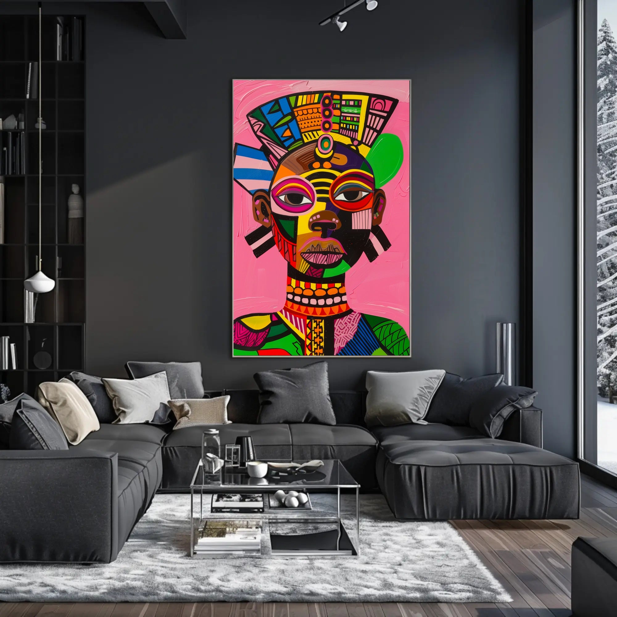 Vibrant Abstract Art Celebrating Cultural Diversity Poster PosterGoat