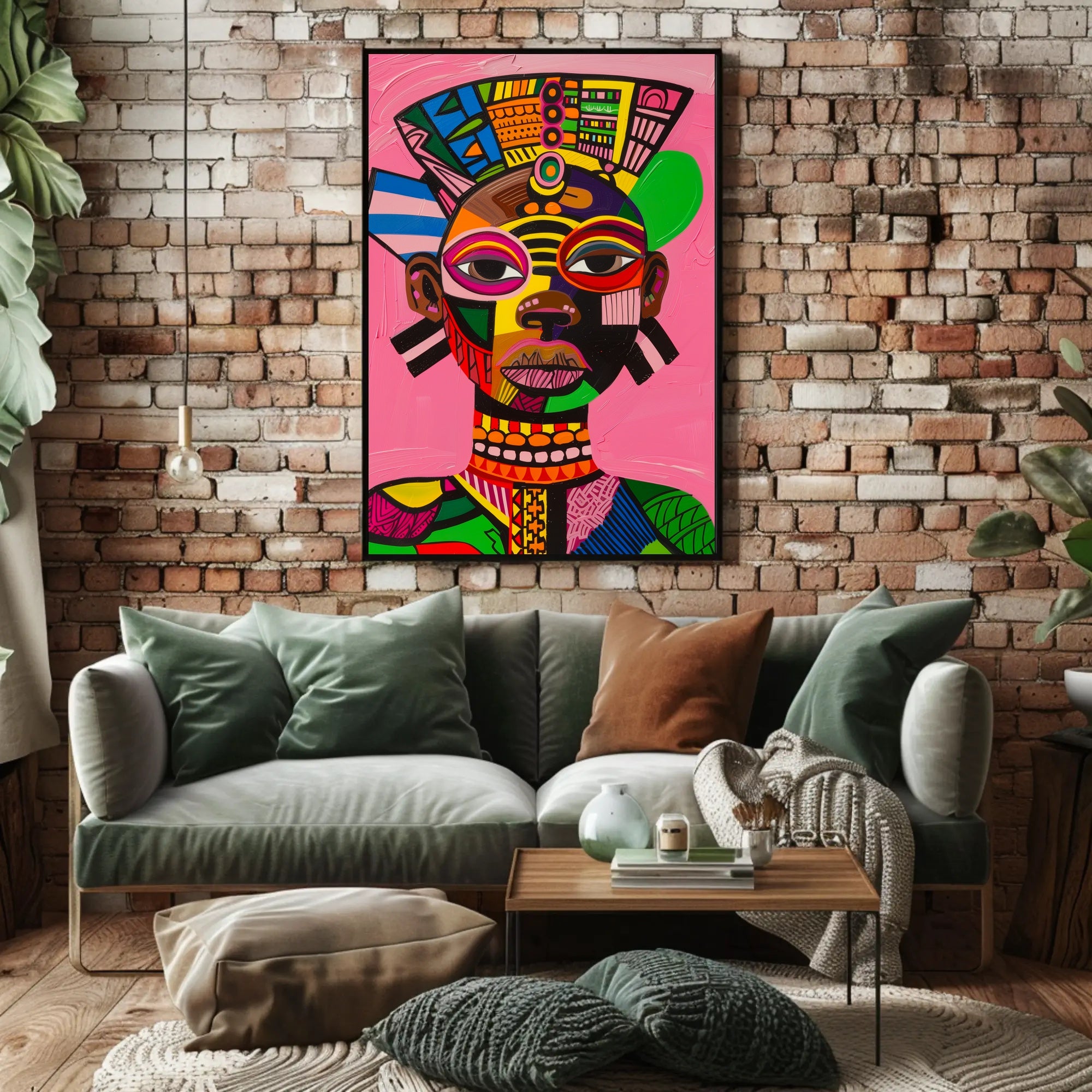 Vibrant Abstract Art Celebrating Cultural Diversity Poster PosterGoat