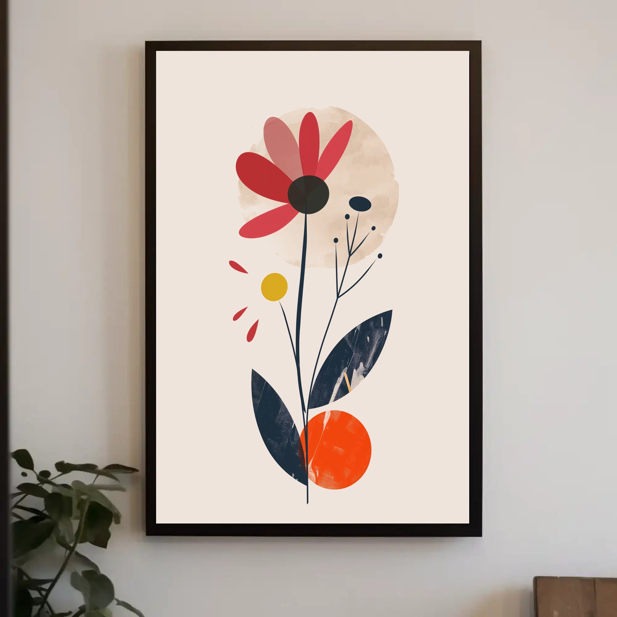Vibrant Abstract Floral Design Artistic Poster PosterGoat