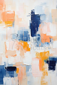 Vibrant Abstract Geometry with Pastel Hues Artistic Poster PosterGoat