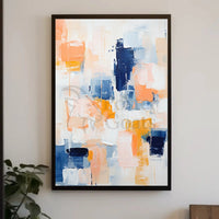 Vibrant Abstract Geometry with Pastel Hues Artistic Poster PosterGoat