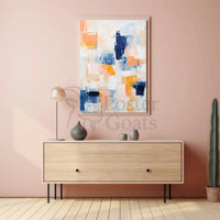 Vibrant Abstract Geometry with Pastel Hues Artistic Poster PosterGoat