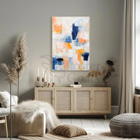 Vibrant Abstract Geometry with Pastel Hues Artistic Poster PosterGoat