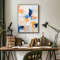 Vibrant Abstract Geometry with Pastel Hues Artistic Poster PosterGoat