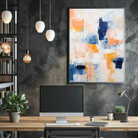 Vibrant Abstract Geometry with Pastel Hues Artistic Poster PosterGoat