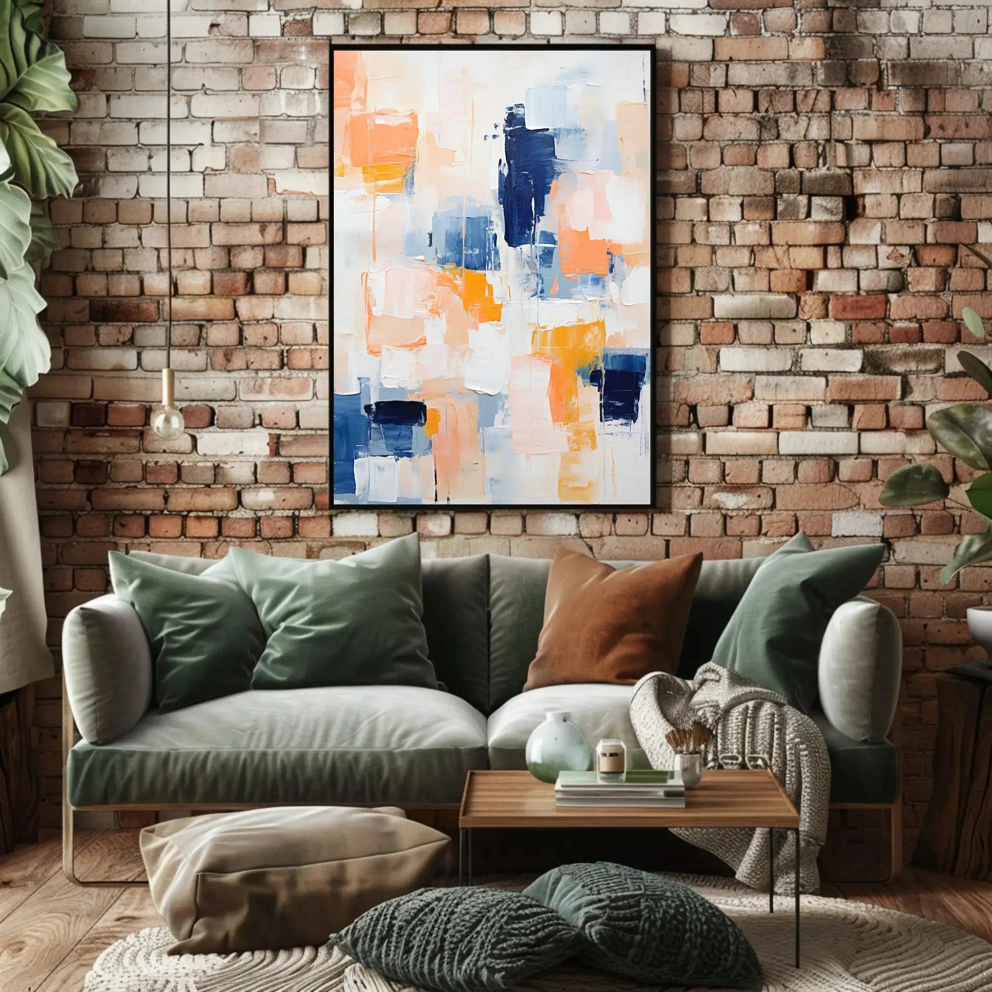 Vibrant Abstract Geometry with Pastel Hues Artistic Poster PosterGoat