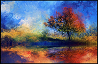 Vibrant Autumn Landscape Abstract Artistic Poster PosterGoat