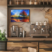 Vibrant Autumn Landscape Abstract Artistic Poster PosterGoat