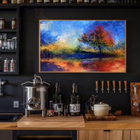 Vibrant Autumn Landscape Abstract Artistic Poster PosterGoat