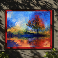 Vibrant Autumn Landscape Abstract Artistic Poster PosterGoat