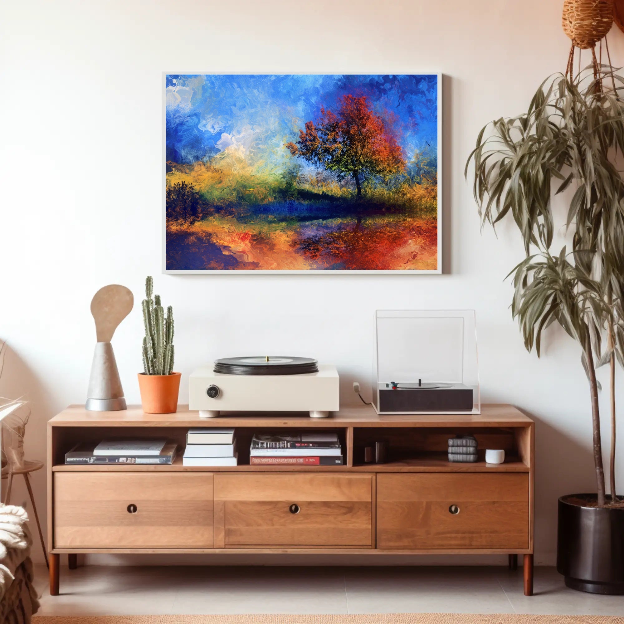 Vibrant Autumn Landscape Abstract Artistic Poster PosterGoat