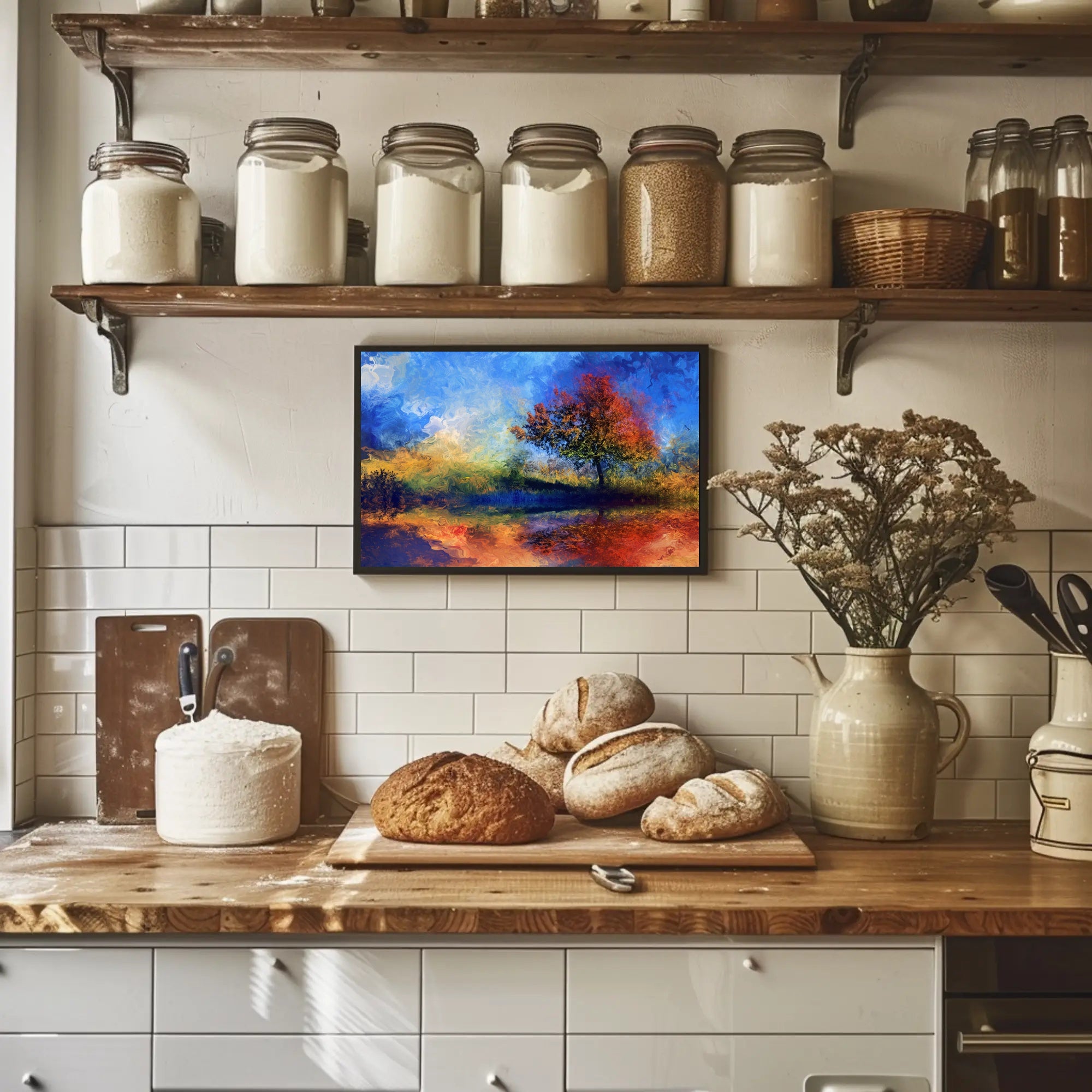 Vibrant Autumn Landscape Abstract Artistic Poster PosterGoat