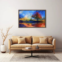Vibrant Autumn Landscape Abstract Artistic Poster PosterGoat