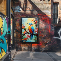 Vibrant Bird and Flowers: A Captivating Animal Poster PosterGoat