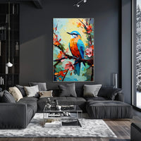 Vibrant Bird and Flowers: A Captivating Animal Poster PosterGoat