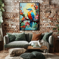 Vibrant Bird and Flowers: A Captivating Animal Poster PosterGoat