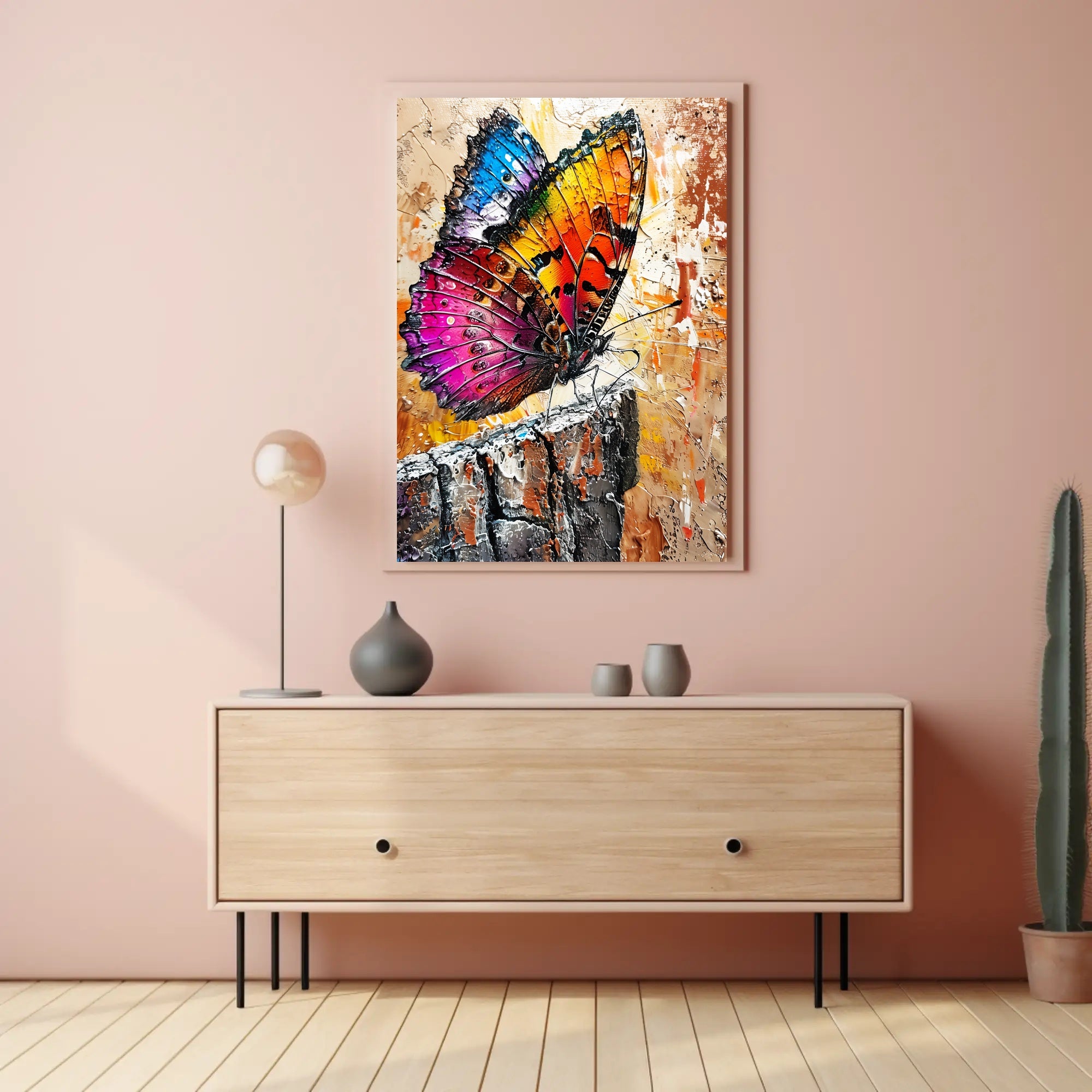 Vibrant Butterfly Art Print Abstract or Artistic Poster PosterGoat