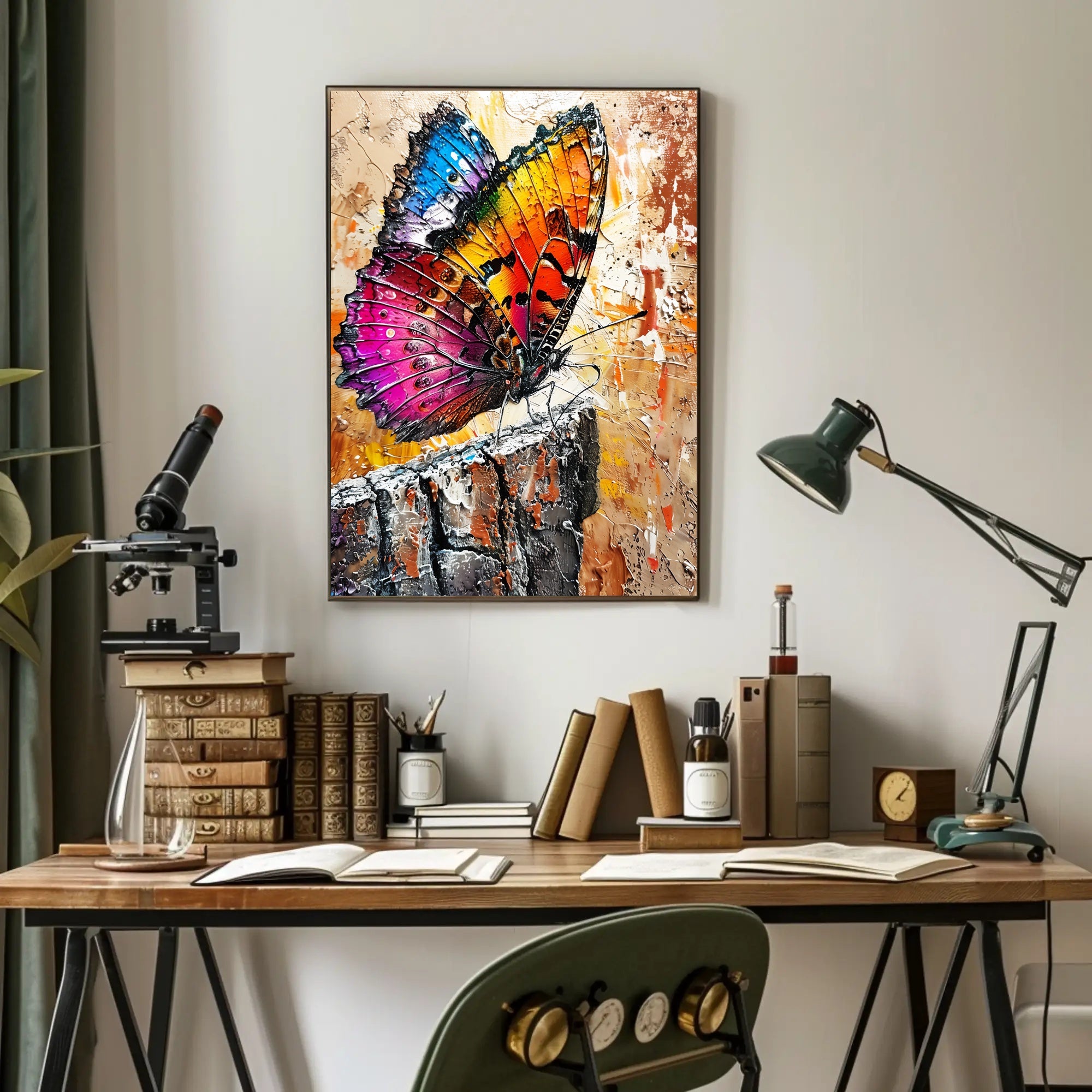 Vibrant Butterfly Art Print Abstract or Artistic Poster PosterGoat