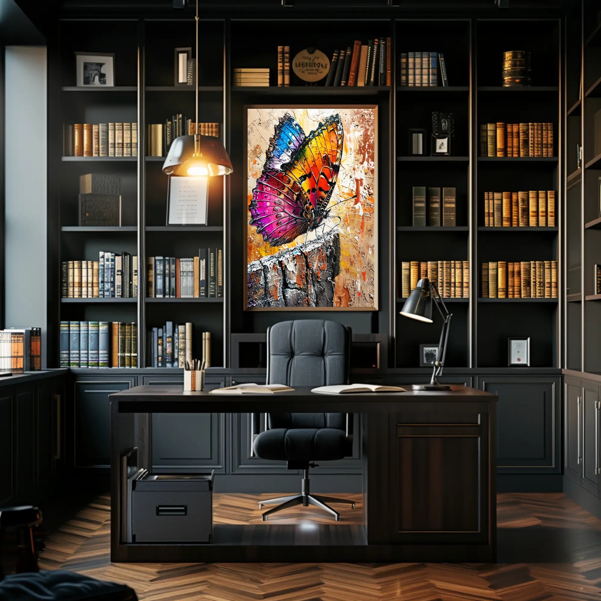 Vibrant Butterfly Art Print Abstract or Artistic Poster PosterGoat