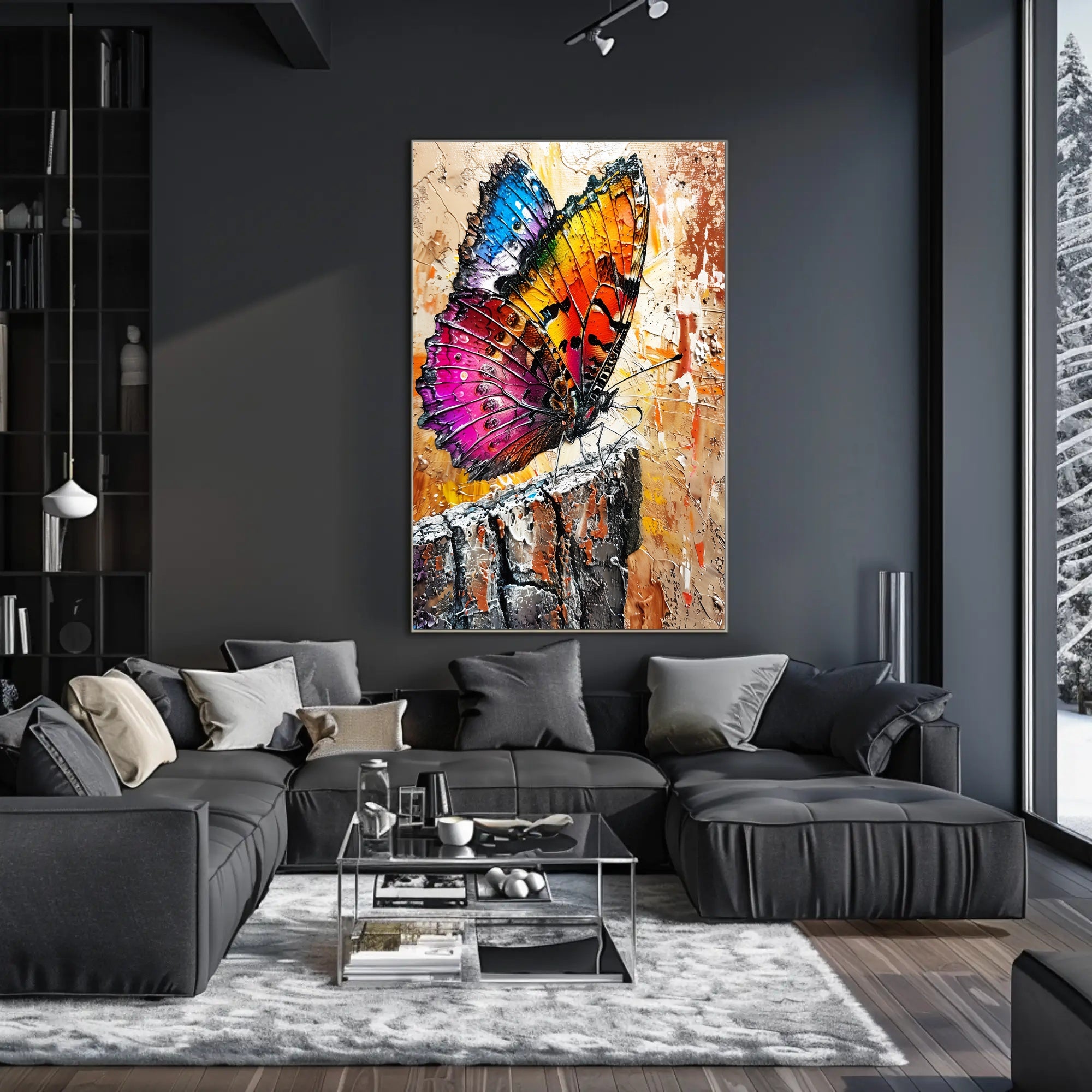Vibrant Butterfly Art Print Abstract or Artistic Poster PosterGoat