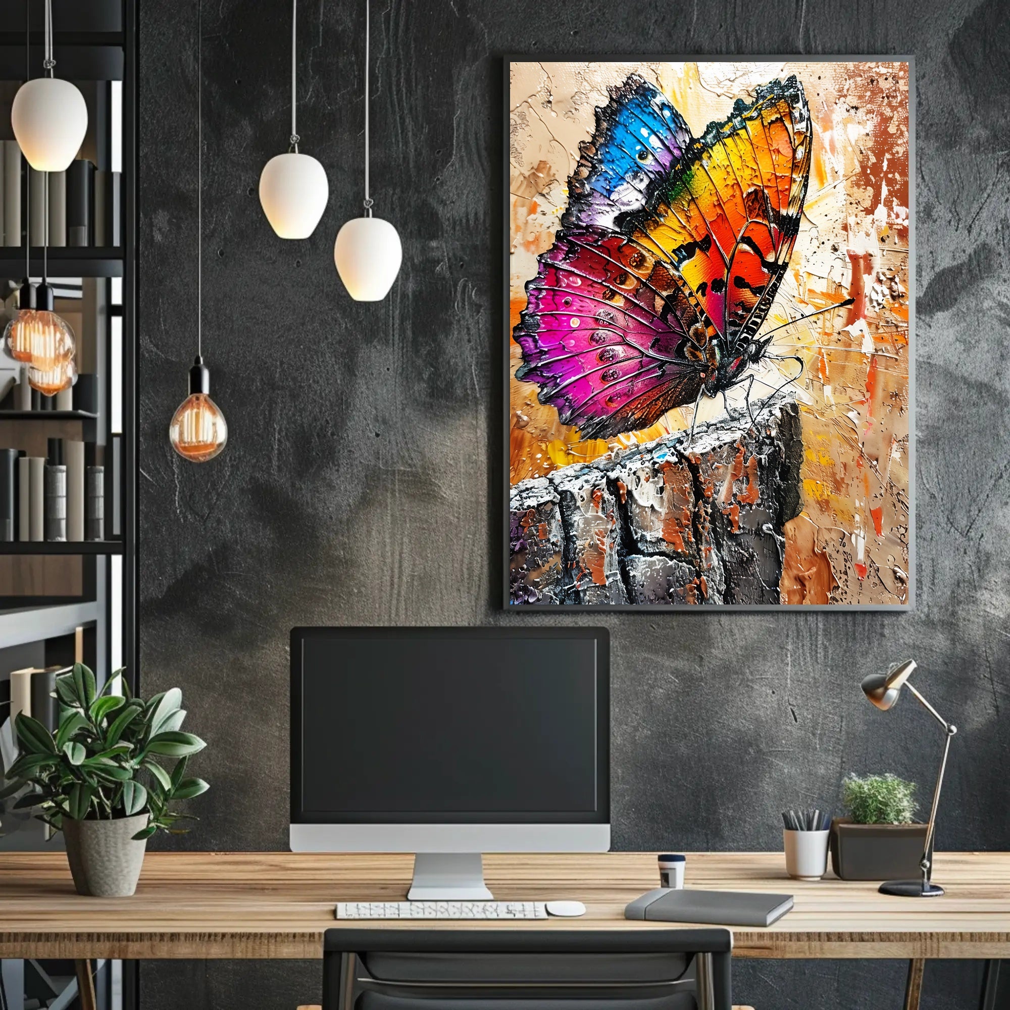 Vibrant Butterfly Art Print Abstract or Artistic Poster PosterGoat