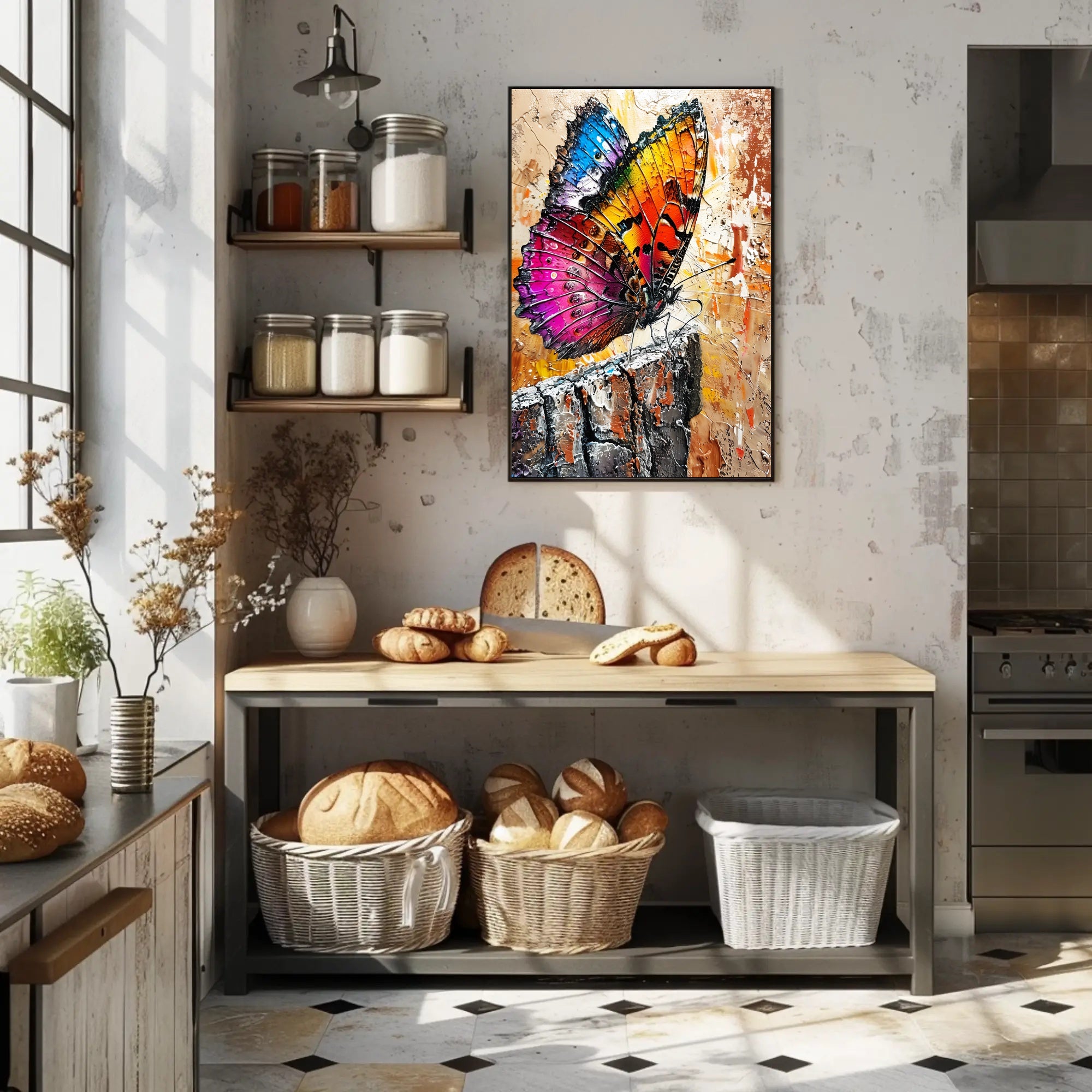 Vibrant Butterfly Art Print Abstract or Artistic Poster PosterGoat