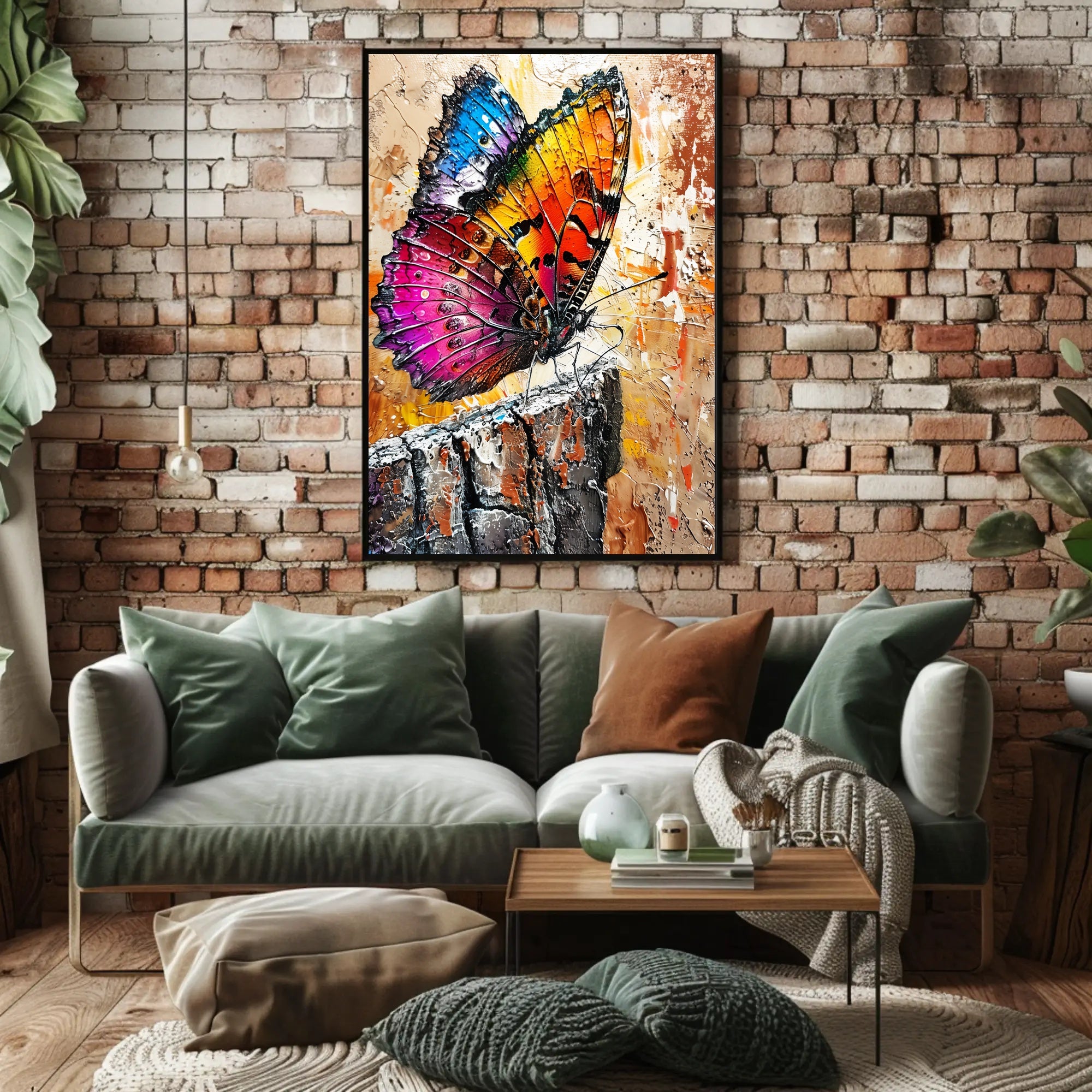 Vibrant Butterfly Art Print Abstract or Artistic Poster PosterGoat